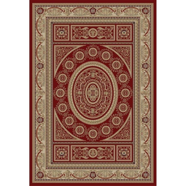 Rlm Distribution 6 ft. 7 in. x 9 ft. 3 in. Jewel Aubusson - Red HO2545849 - main